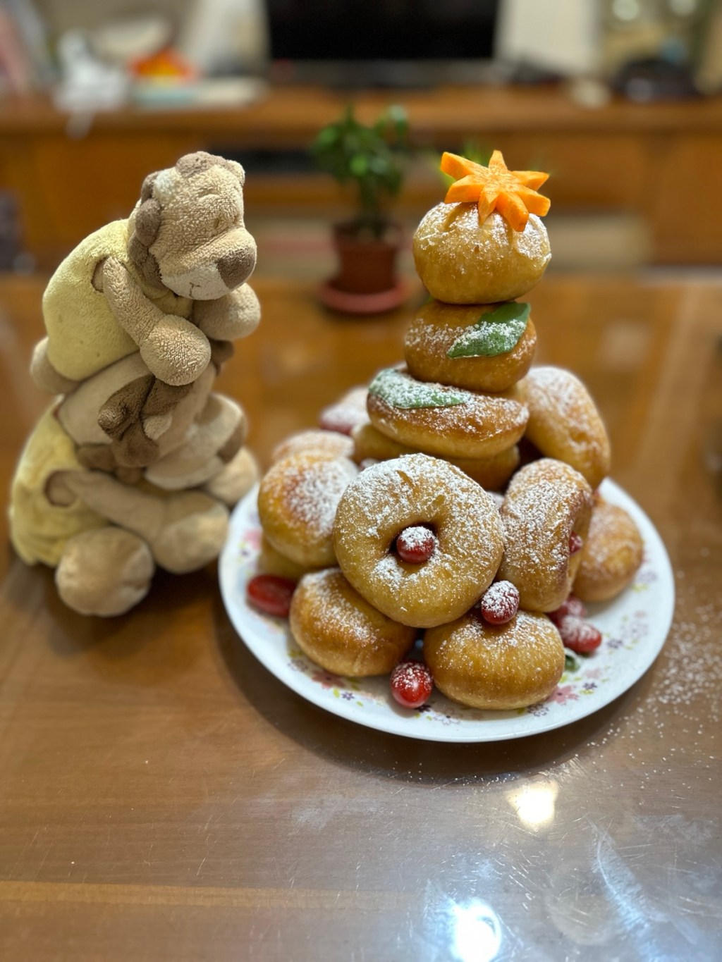 冬至吃湯圓加炸松露巧克力麵包樹